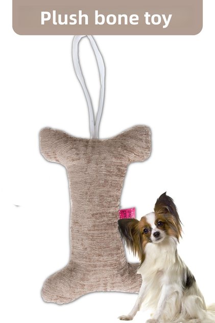 Dog Toy Bone Plush Traction Teeth Scratching Dental Health Big Bone