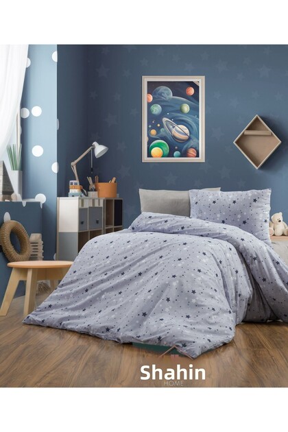 Starry Young Duvet Cover Set, Fitted Sheet, Single Duvet Cover Set