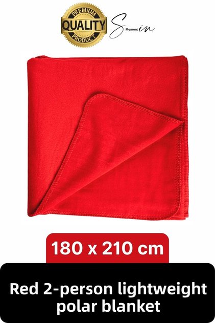 180X210Cm 2 Seater Warm Winter Fleece Soft Comfortable Comfortable Red Color Lightweight Tv Blanket