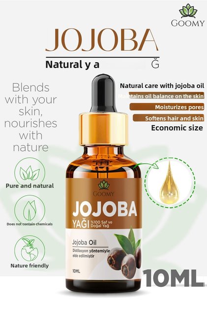 10 ml 100% Pure and Natural Jojoba Oil - Cold Pressed
