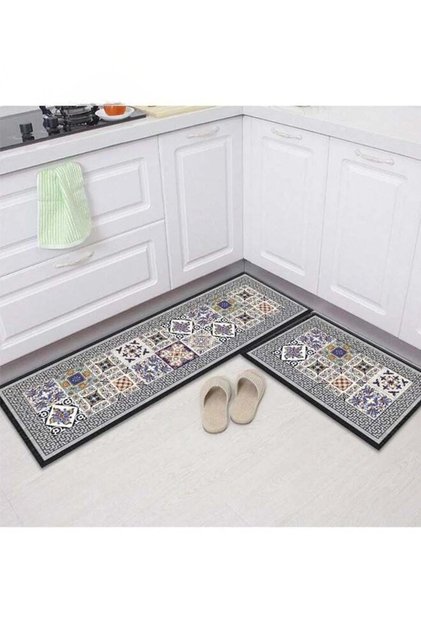 2-piece Kitchen Mat And Carpet Set, Non-slip Quick-drying Diatom Mud Floor Mat 40*60 40*120cm