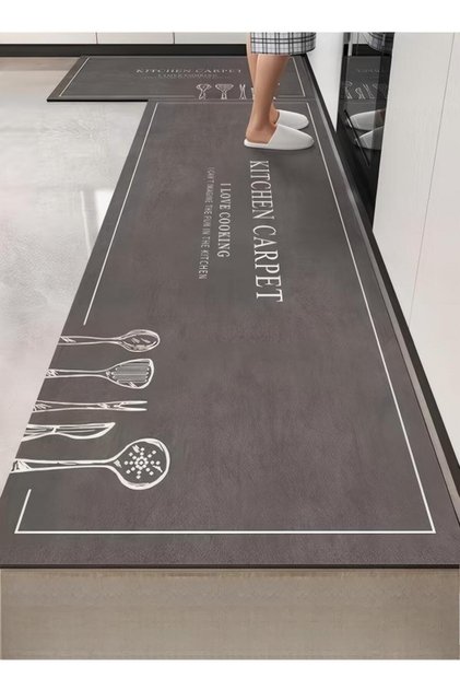 2-piece Kitchen Mat And Carpet Set, Non-slip Quick-drying Diatom Mud Floor Mat 40*60 40*120cm