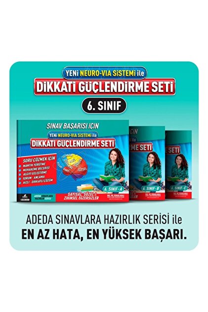Adeda Yayınları 6. Sınıf Dikkat Güçlendirme Seti - Fiyatı, Yorumları
