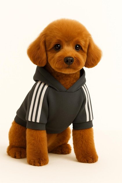 Kapüşonlu Köpek Kıyafeti Yumuşak Üç İplik Kumaş Dog Hoodie Kedi ve Köpek Kıyafeti Elbisesi Mont