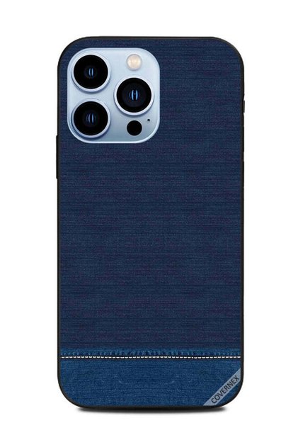 غطاء حماية لهاتف Apple iPhone 13 Pro بنقشة جينز أزرق