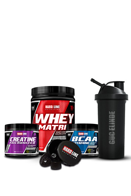 Protein 454 gr - Kreatine 120 gr - Bcaa+Glutamin 115 gr + Huni + Shaker
