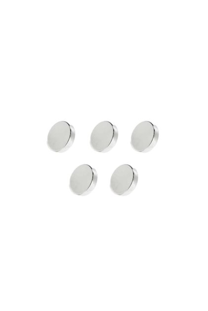 Set 5 magneți - rotunzi, foarte puternici, gri, disc, 10 mm x 3 mm