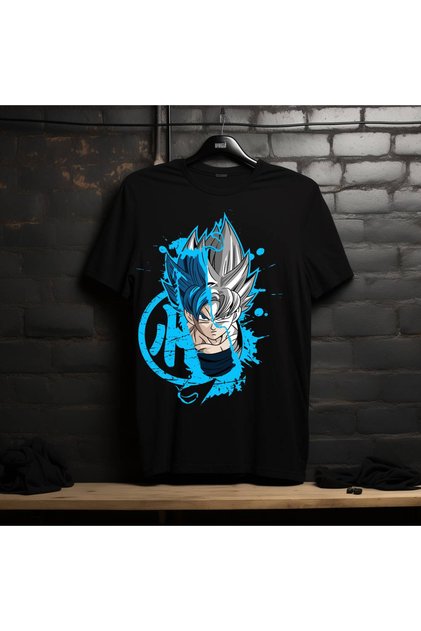 Anime Patterned Unisex Men's T-Shirt Dragon Ball Z Men's Goku Kamehameha