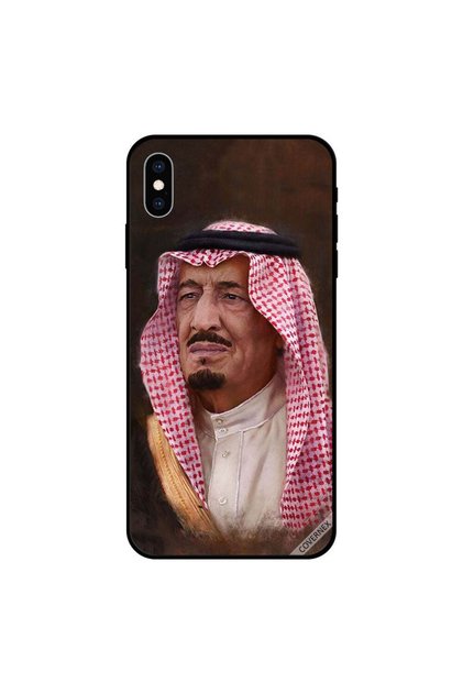 غطاء حماية لجهاز iPhone XS صورة قديمة للملك سلمان