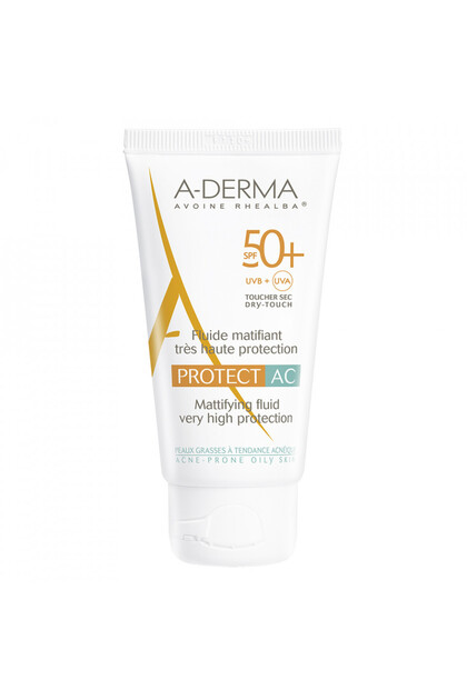 Fluid matifiant SPF 50+ Protect AC Laboratoires A- Derma, Fluid normalizant, 40 ml