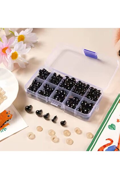 Amigurumi Screw Eye Boxed Eye Set, Toy Plastic Eye, Plush Toy Eye 100Pcs