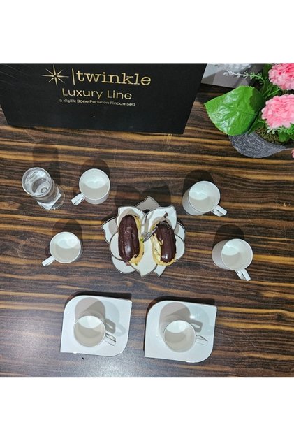 Luxury Platinum Bone Porcelain Coffee Cup Set 08Plt01