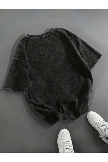 Touz Moda Tokio Hotel Baskılı Yıkamalı Vintage Unisex Oversize T
