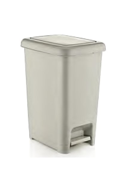 Cos de gunoi cu pedala dreptunghiular ICIKALA SLIM 15lt,31x22xh39cm bej