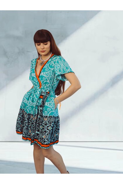 Ni̇l Double-Breasted Collar Dress