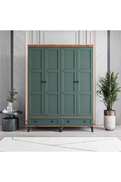 Karin 4 Kapaklı Çekmeceli Gardırop %100 MDF