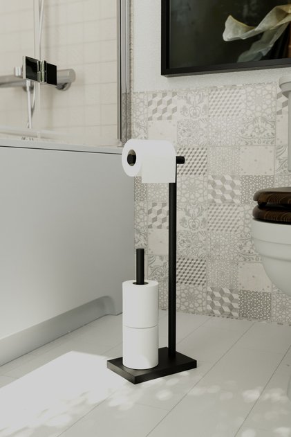 Metal Toilet Paper Rack Space-Saving Modern Minimalist Toilet Roll Holder Bathroom Organizer