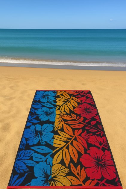 Summer Heat Beach Hibiscus Beach Towel