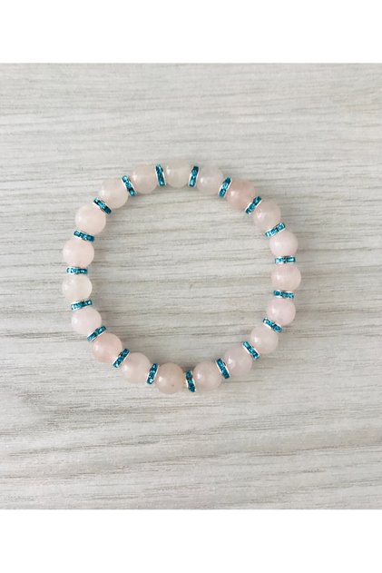 Relaxing, Calming, Energy Bracelet Real Pink Quartz Mkt011