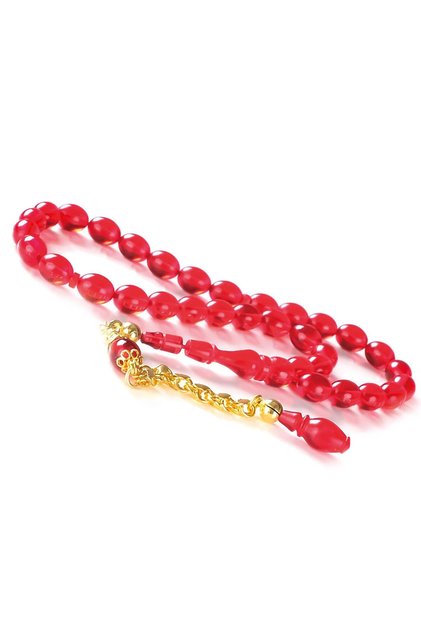 Chain Tassel Blood Red Crimping Amber Prayer Beads