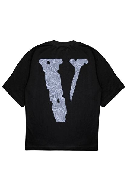 Tricou unisex supradimensionat cu imprimeu The Woo, negru