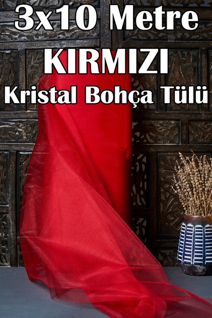 Κρυστάλλινο Τούλι Πολλαπλών Χρήσεων (Bohça Tulle) 3x10 μέτρα - Κόκκινο