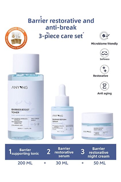 Barrier Repair Set (Anti-Aging and Anti-Wrinkle, Renewing and Moisturizing Care Routine)
