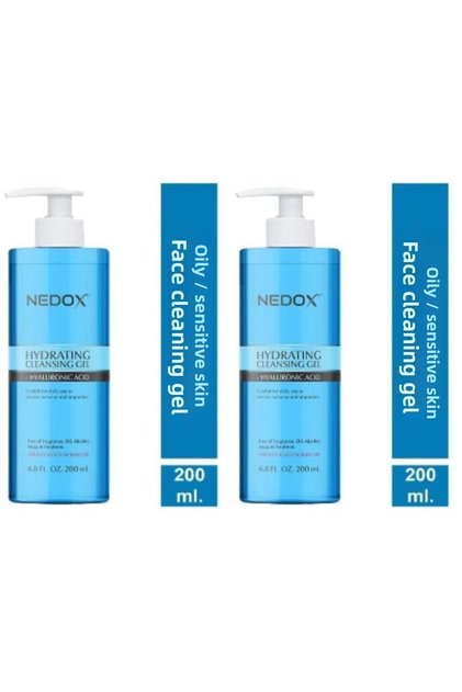 2 Pieces Facial Cleansing Gel for Oily and Acne Prone Skin 200 ml