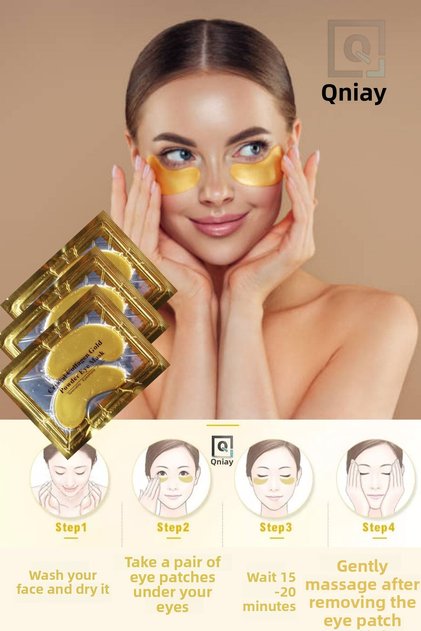 Under Eye Mask Collagen 3 Pack - (PACK OF 2) Gold Under Eye Mask Gold Facial Skin Care