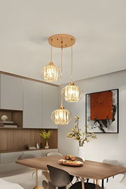 Luna Lighting Venezia Model Krom Renk Taşlı Estetik Dekoratif