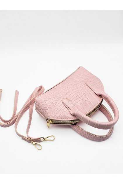Women's Crocodile Leather Look Mini Crossbody Hand and Shoulder Bag