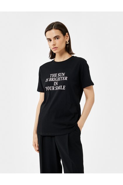 Cotton Regular Fit Short Sleeve Crew Neck Printed T-Shirt