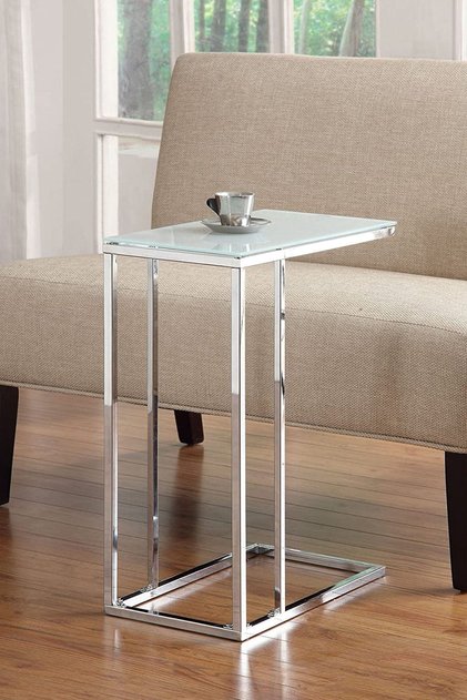 Side Gümüş Metal C Yan Sehpa