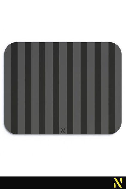 Siyah Renkli Çizgili Ergonomik Mouse Pad, Kaymaz Yüzey ile Ev ve Ofis Kullanımı için İdeal