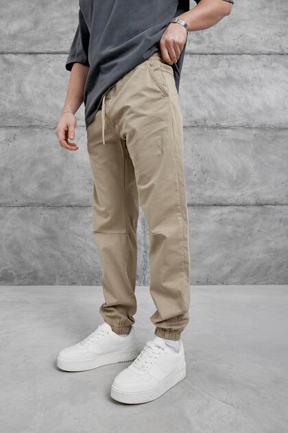 Men's Trousers Yp Stone Elastic Loose Fit Gabardine