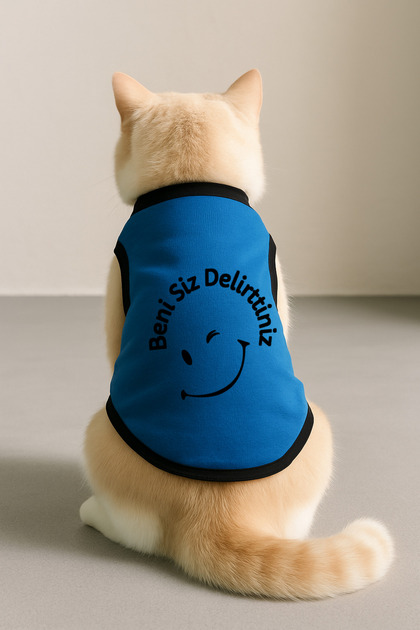 Fleece Cat and Dog Outfit Blue You Drive Me Crazy Size S