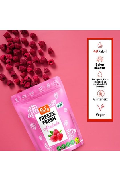 Pol’s Freeze Fresh Dondurularak Kurutulmuş Ahududu 16 gr