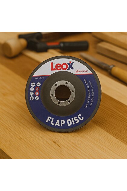 LEOX SKOÇ FLAP 115 mm Zımpara Diski – Metal, Ahşap ve Boya