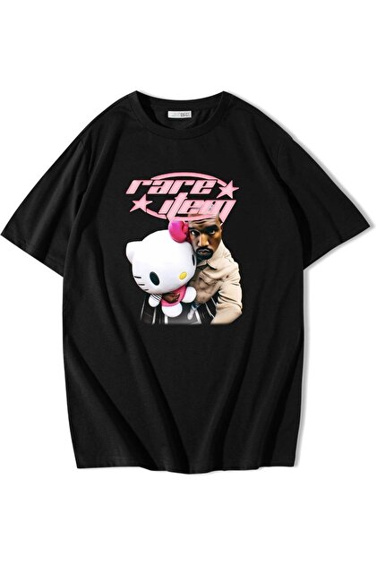 BRZ COLLECTION Unisex Oversize Kanye West Hello Kitty Rare Item T