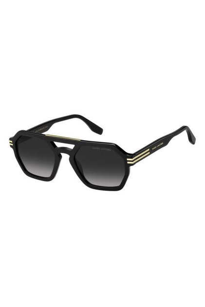 Unisex Black Organic Gradient (Uv) Glass Cellulose Acetate (Celluloid) Closed Frame Design Sunglasses