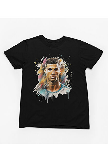 Stil-X New Cristiano Ronaldo Printed Cycling Collar Men's Children's and Youth Tshirt
