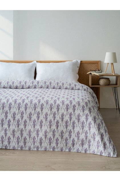 Lavanta Printed Single Bed Piqué Bedspread - Cotton , Single Piqué 160X240 cm