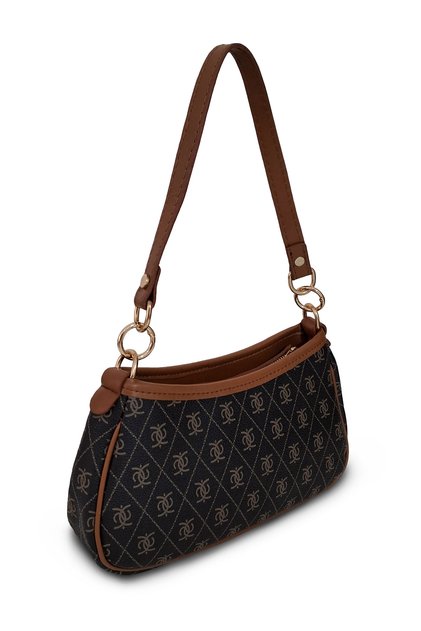 Brown Baguette Women's Hand and Shoulder Bag
