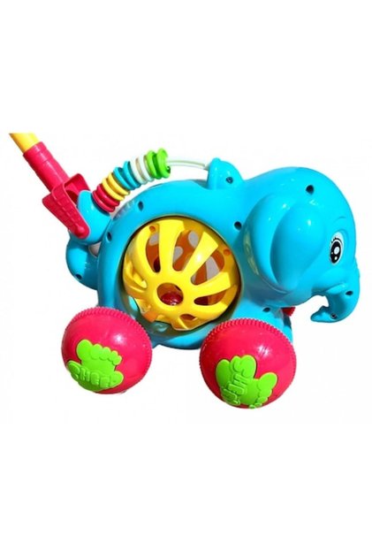 Jucărie de împins, Elefant cu tijă reglabilă, 21 cm