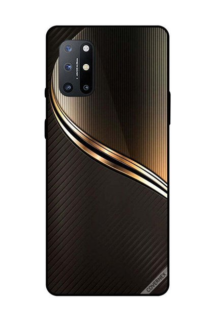 غطاء حماية لهاتف OnePlus 8T بنمط سرقة ذهبي داكن