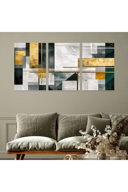 ثلاث لوحات خشبية ام دي اف بمقاس اجمالي 120x60
