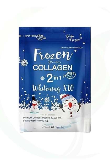 Frozen Collagen Whitening X10 2-in-1 | 60 Capsules | Collagen + Glutathione  for Skin Radiance, Acne- Trendyol