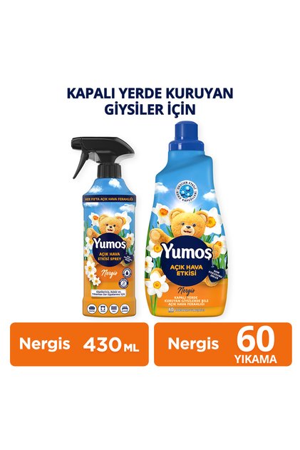 Yumoş Açık Hava Etkisi Nergis 1440 Ml x1 +Yumoş Açık Hava Etkisi Giysi Spreyi Nergis 430 Ml x1