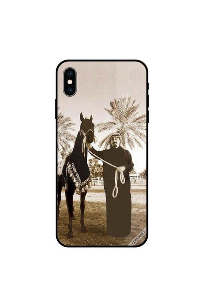 غطاء حماية لجهاز iPhone XS صورة قديمة شهيرة للملك سعود