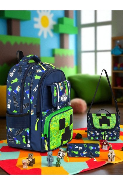 Rucsac pentru băieți de primară ortopedic, rezistent la apă, cu 3 compartimente